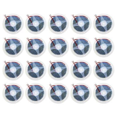 Kit 20 Rolos Fita Led 2835 5m 120 Leds-m 12v Ip20 10w 3000k