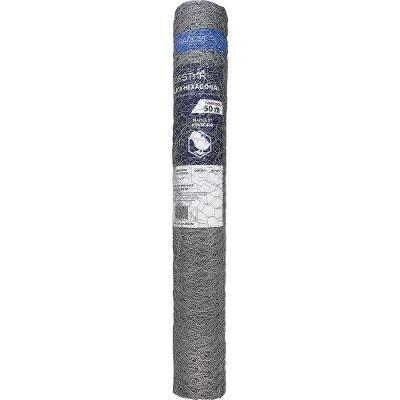 Tela Metálica Hexagonal P- Pinteiro Bwg-24 1mx50m Tradestar