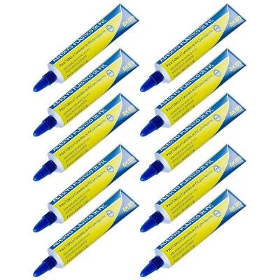 Kit C- 10 Cola Adesivo Plástico P- Pvc Em Bisnaga 17g Akato