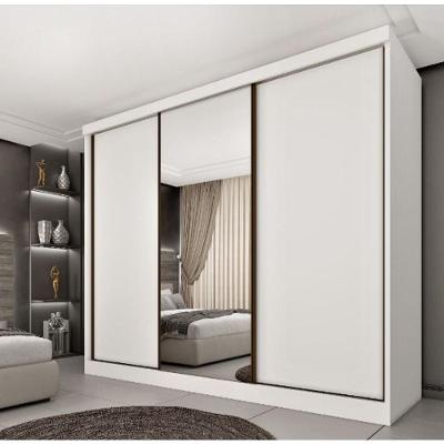Guarda Roupa 3 Portas Monte Carlo Com Espelho Tcil Móveis Neve