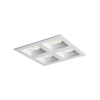 Spot De Embutir Newline Flat Para 4 Lâmpadas Par 20 E27 Bivolt Preto