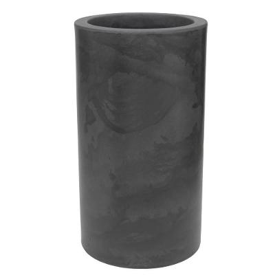 Vaso Cilindro Brilho 40x73cm Antique Preto