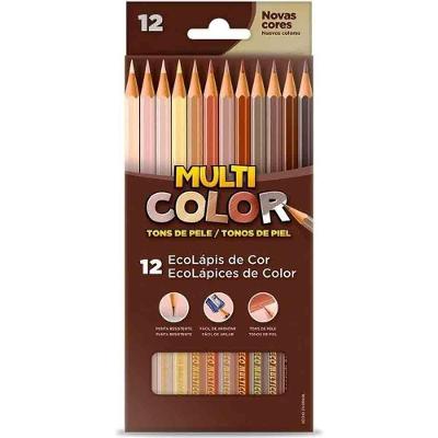 Lápis De Cor Multicolor 12 Cores Tons De Pele