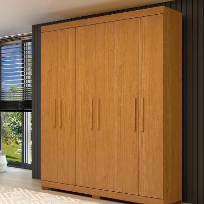 Guarda Roupa Casal Canadá 6 Portas 100% Mdf Linhamobília Cinamomo
