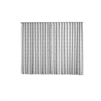 Cortina Jacquard 4,00x2,50 Para Trilho Suíço Azul Marinho
