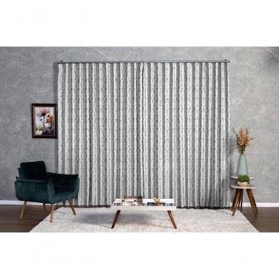 Cortina Jacquard 3,00x2,50 Para Trilho Suíço Azul Marinho