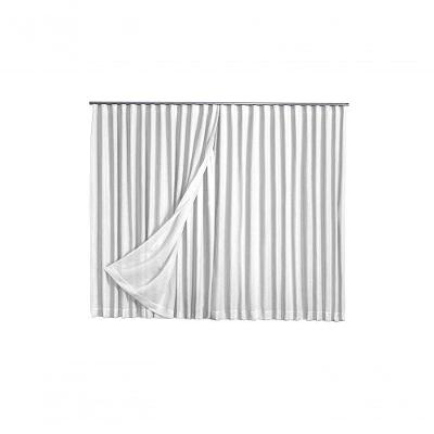Cortina Microfibra Com Linho 4,00x2,80 Para Trilho Duplo branco