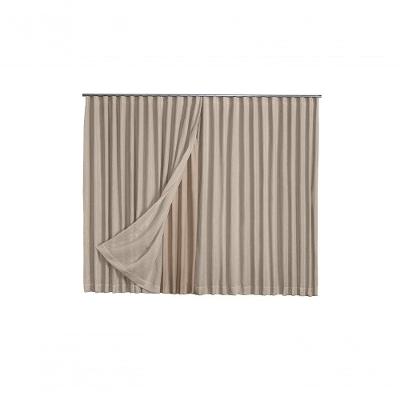 Cortina Microfibra Com Linho 2,80x2,80 Para Trilho Duplo avelã