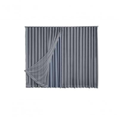 Cortina Blackout Com Voil 2,80x2,50 Para Trilho Suíço cinza
