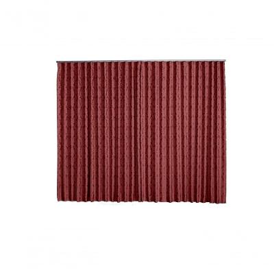Cortina Jacquard 4,00x2,50 Para Trilho Suíço vermelho