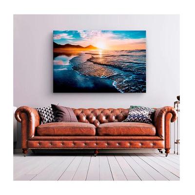 Quadro Paisagens e Natureza Amazing Beautiful Sunset C- Moldura Preta Tamanho 90 X 60cm