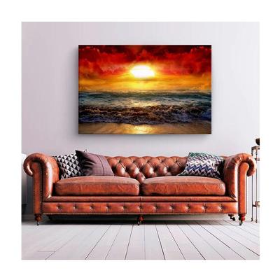 Quadro Paisagens e Natureza Beautiful Sunset C- Moldura Preta Tamanho 90 X 60cm
