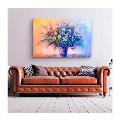 Quadro Folhas e Flores Color Flowers C- Moldura Marrom Tamanho 90 X 60cm