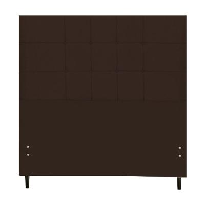 Cabeceira Casal Jbe Moveis Barcelona 144cm Cinza Para Cama Box 138cm Decoração Quarto Cor Marrom