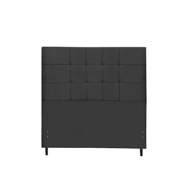 Cabeceira Casal Jbe Moveis Barcelona 144cm Cinza Para Cama Box 138cm Decoração Quarto Cor Preto