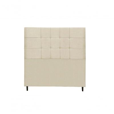 Cabeceira Casal Jbe Moveis Barcelona 144cm Cinza Para Cama Box 138cm Decoração Quarto Cor Creme