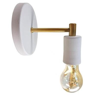 Luminária Arandela Parede Cama Mesa Quarto Moderna Alumínio Branco