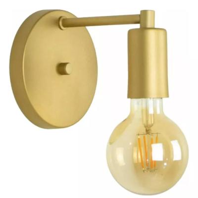 Luminária Arandela Parede Cama Mesa Quarto Moderna Alumínio Ouro
