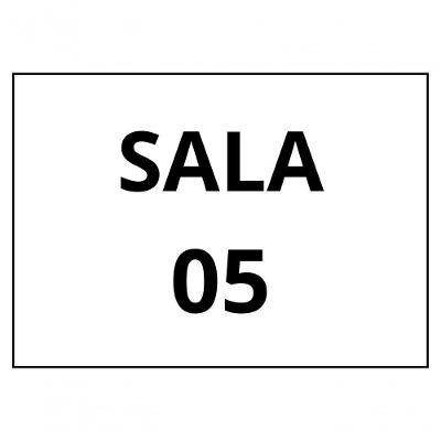 Placa Sinalização 1/2 Oficio Sala 05 Mdf Natural [f031]