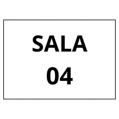 Placa Sinalização 1/2 Oficio Sala 04 Mdf Natural [f031]