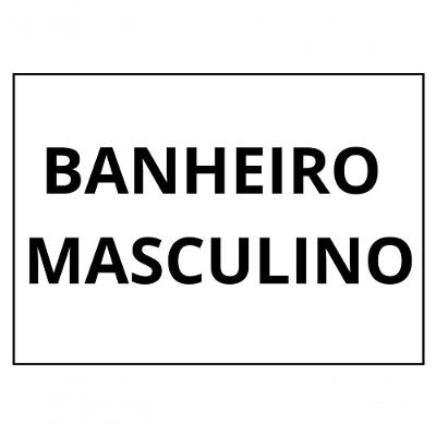 Placa Sinalização 1/2 Oficio Banheiro Masculino Mdf Natural [f031]