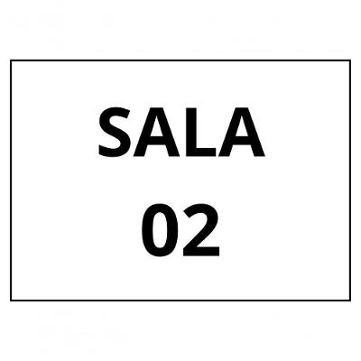 Placa Sinalização 1/2 Oficio Sala 02 Mdf Natural [f031]