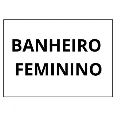 Placa Sinalização 1/2 Oficio Banheiro Feminino Mdf Natural [f031]