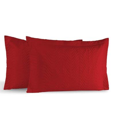 Kit Portas Travesseiros Silver Percal 180 Fios 50cm X 70cm 2 Peças - Vermelho