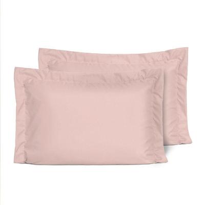 Kit Fronhas Slim Com 3 Abas Percal 200 Fios 50cm X 70cm 2 Peças - Rose