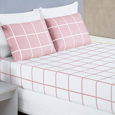 Jogo De Lençol Casal Micropercal 200 Fios Dustin 3 Peças - Rosa