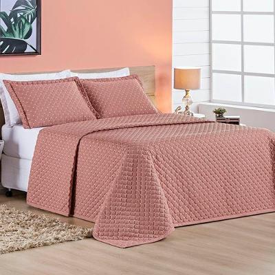 Cobre Leito Queen Amarilis Micropercal 200 Fios 3 Peças - Rose