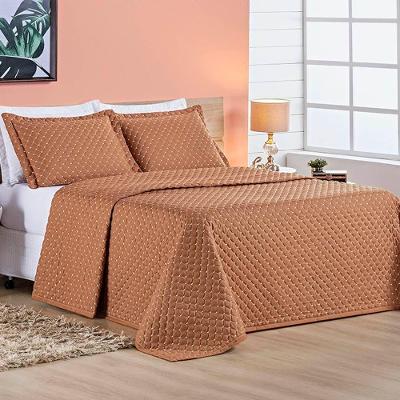 Cobre Leito Queen Amarilis Micropercal 200 Fios 3 Peças - Terracota