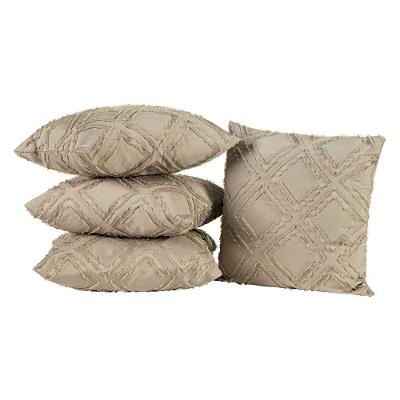 Kit 04 Almofadas Cheias Aveline 45cm X 45cm - Caqui
