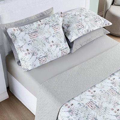 Cobre Leito King Cotton Select Dupla Face 200 Fios 3 Peças - Protea