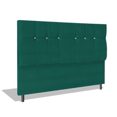 Cabeceira Estofada Box Casal Encosto Para Cama Audi X1 144x126 Azul Tiffany