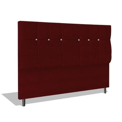Cabeceira Estofada Box Casal King Size Encosto Para Cama Audi X1 195x126 Cm Marsala