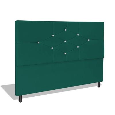 Cabeceira Estofada Box Casal King Size Encosto Para Cama T Cross 195x126 Cm Azul Tiffany