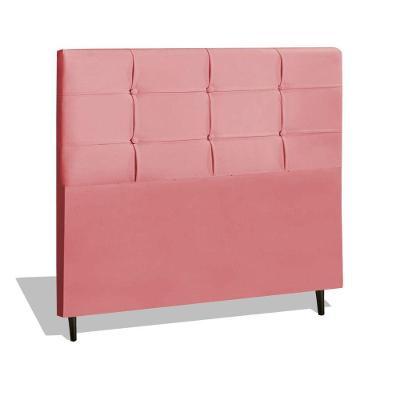 Cabeceira Estofada Box Casal Queen Size Encosto Para Cama Hylux 164x126 Cm Rosa