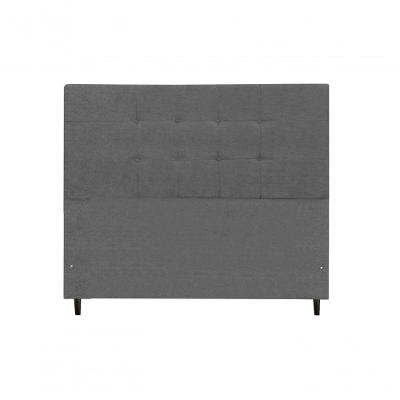 Cabeceira New Maveric Estofada Com Botão De Tecido Para Cama Box Solteiro 94cm Chumbo -