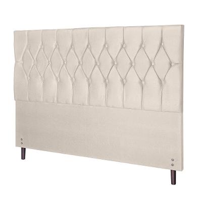 Cabeceira Ram 1500 Bege Estofada Para Cama Box Casal Queen Size 164cm Quarto Luxo J