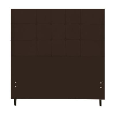 Cabeceira New Maveric Estofada Com Botão De Tecido Para Cama Box Solteiro 94cm Marrom