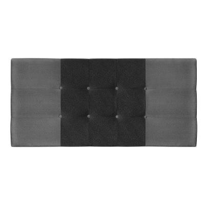 Painel Estofado Mini Cooper 164 Cm Cama Box Quarto Casal Queen Size Suede Cinza/preto