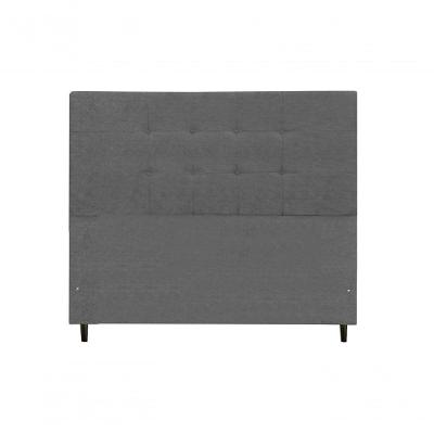 Cabeceira Maveric Estofada Com Botão De Tecido Para Cama Box Solteiro 94cm Chumbo