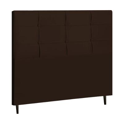 Cabeceira Solteiro 94 Cm Hylux Marrom Para Cama Box Estofada -