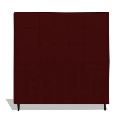 Cabeceira Estofada Box Casal Queen Size Encosto Para Cama Maveric 164x126 Cm Marsala