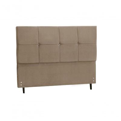 Cabeceira New Civic Estofada Com Botão De Strass Para Cama Box Casal King Size 195cm New Foam