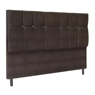 Cabeceira Audi X1 Marrom Estofada Para Cama Box Casal Queen Size 164cm Quarto Luxo