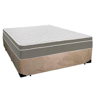 Cama Box Casal Suede + Colchão Sereneprime Molas Ensacadas 138x188x65 Bege