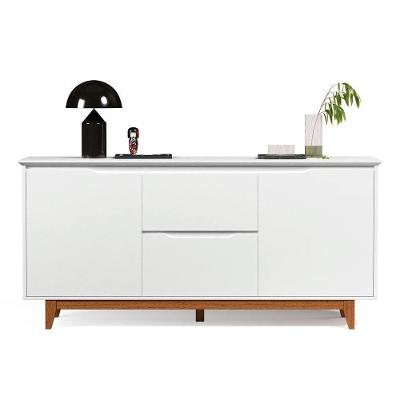 Balcão Buffet Flow 2 Portas 2 Gavetas 163cm Ej Móveis Branco