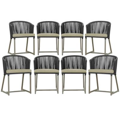8 Cadeiras De Jantar área Noronha Fendi E7 Trama Original Preto